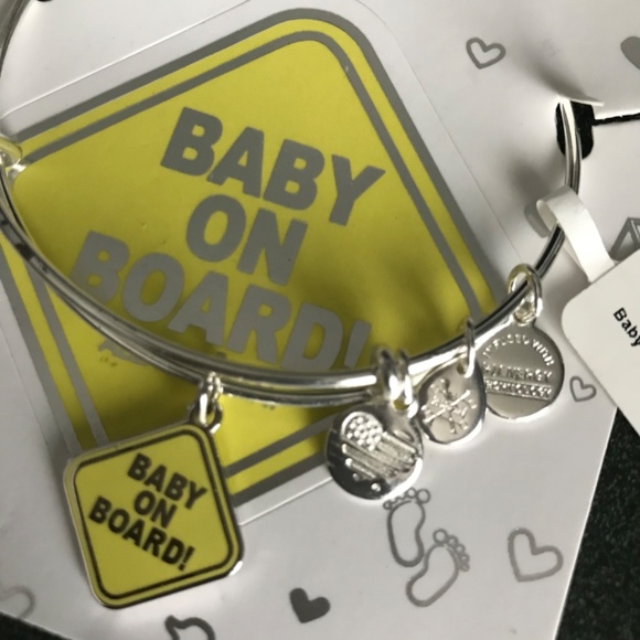 Alex and Ani Expandable Wire Bracelet Baby On Board NWT - Picture 11 of 13
